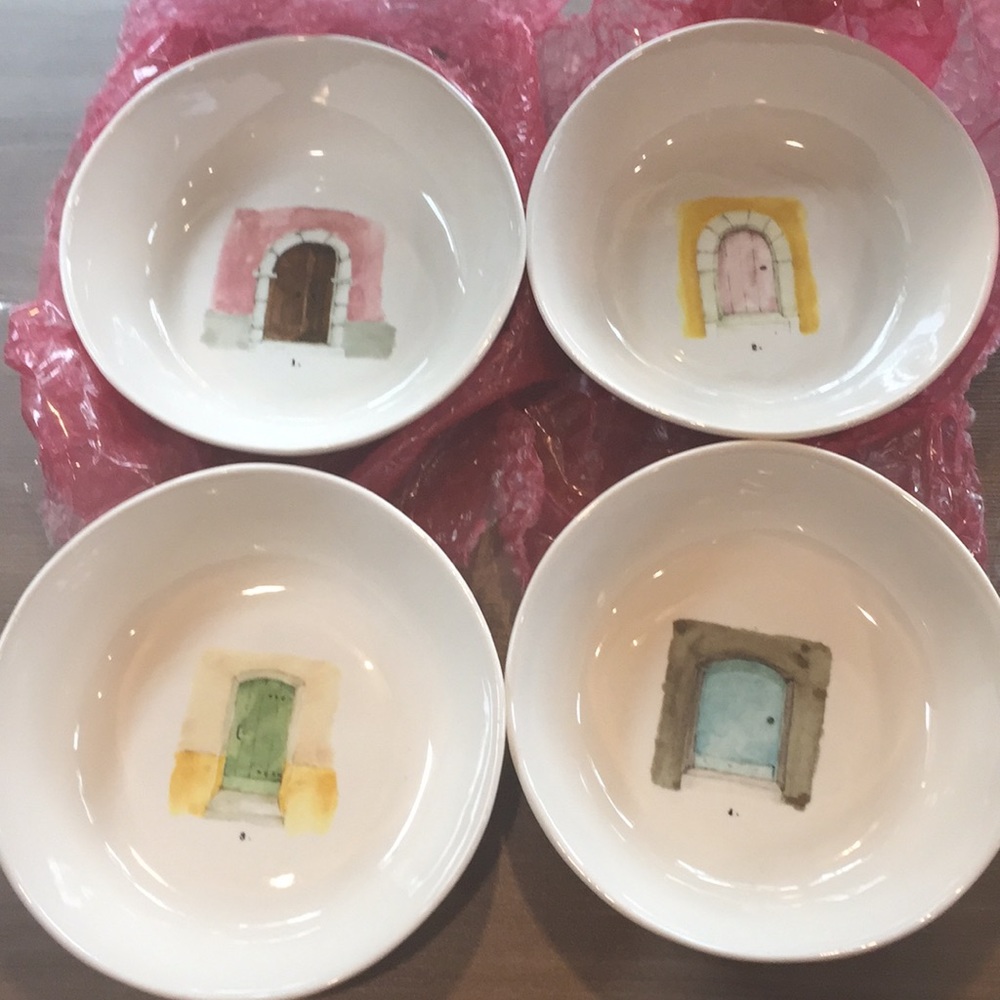 Extremely Rare🦋Rae Dunn French sketch bowls 1 2 3 4